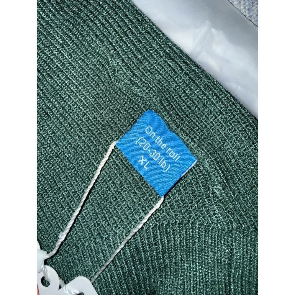On the Roll Green Acrylic XL Dog Sweater Warm Winter Apparel
